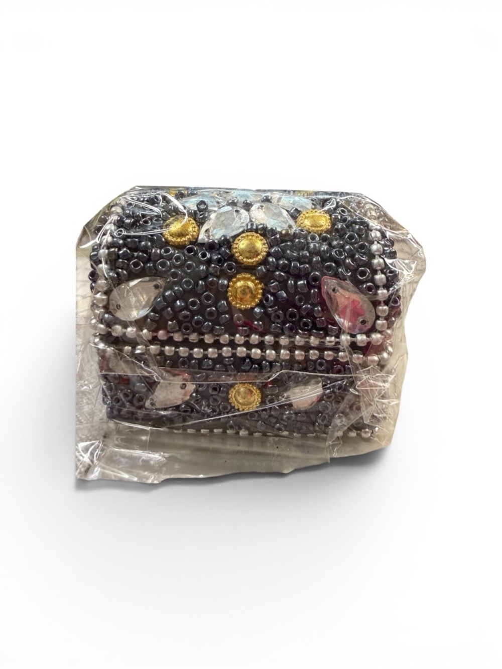 Hand Beaded Wooden Trinket Box - Picture 3 of 7